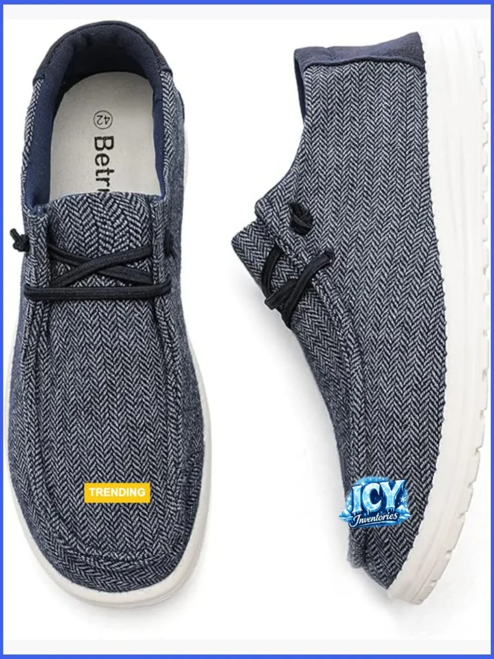 Lightweight Canvas Boat Shoes Slip On Lace-up Deck Shoes Loafers for Men
